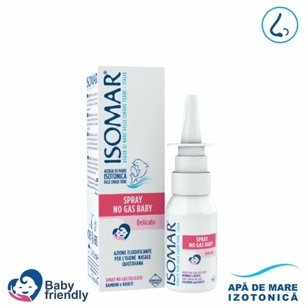 Spray nazal cu apa de mare izotonica Baby, +6 luni, 30 ml, Isomar — preț și oferte
