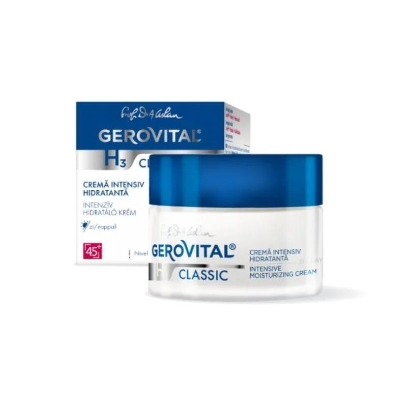 Crema de zi intens hidratanta H3 Classic, 50ml, Gerovital FARMEC — preț și oferte