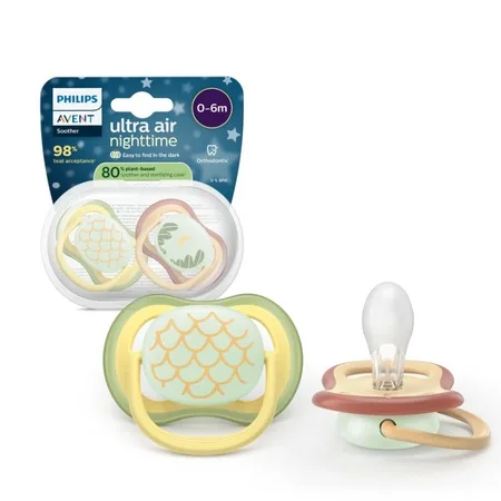 Suzete fosforescente Ultra Air, Luna, 0-6 luni, SCF376/27 — preț și oferte