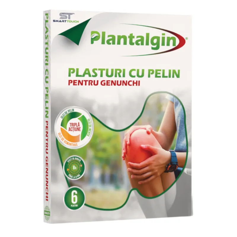 Plasturi cu Pelin pentru genunchi, Plantalgin, 6 bucati, Smart Touch — preț și oferte