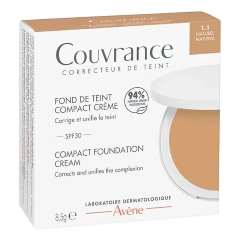 Fond de ten compact SPF 30, nuanța 1.1 Natural, Couvrance, 8,5 g, Avène EauThermale Avene — preț și oferte