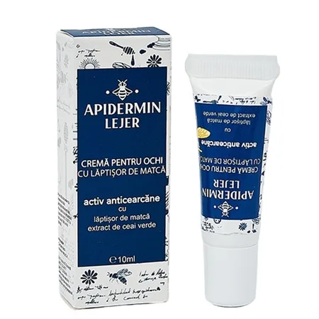 Cremă pentru ochi activ anticearcane Apidermin Lejer, 10 ml, Complex Apicol — preț și oferte