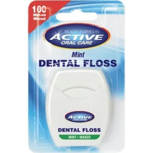 Ata dentară ceruită cu aromă de mentă Active Oral Care, 100 m, Beauty Formulas