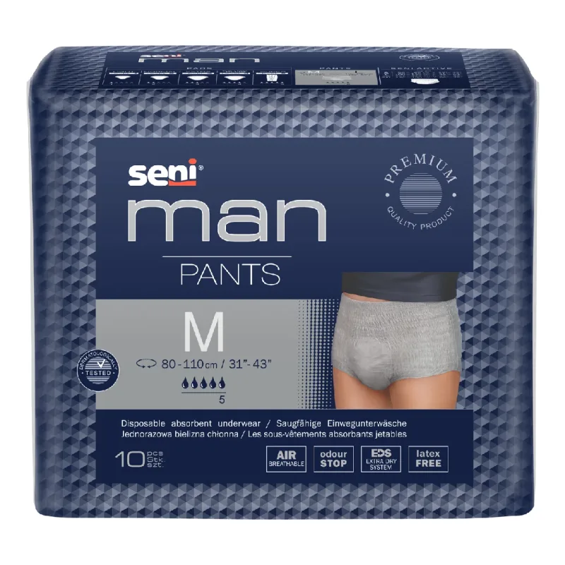 Chilot elastic absorbant, Man Pants, M, 10 bucati, Seni — preț și oferte