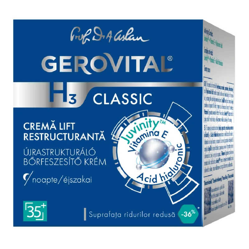 Crema lift hidratanta de noapte H3 Classic, 50 ml, Gerovital FARMEC — preț și oferte