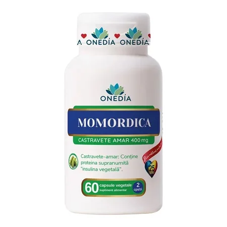 Memordica castravete amar, 400 mg, 60 capsule vegetale, Onedia — preț și oferte