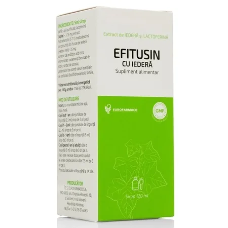 Sirop cu extract de iedera și lactoferina Efitusin, 120 ml, Eurofarmaco — preț și oferte