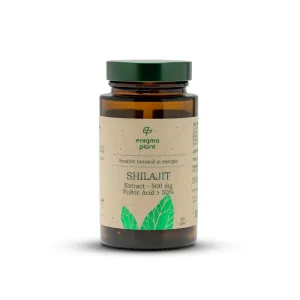 Shilajit, pentru energie și vitalitate, extract standardizat ≥50% acid fulvic - 500 mg, 60 capsule