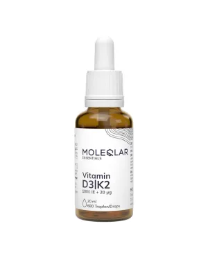 Vitamina D3 + K2 Lichid MoleQlar – 1000 UI D3 + 20 µg K2 | 20 ml