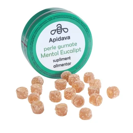 Perle gumate cu Mentol și eucalipt, 50 g, Apidava Apidava Cosmetic Line — preț și oferte