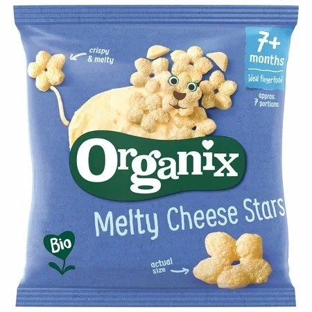 Snack Bio din Porumb Dulce cu Branza, 7 luni+, 20 g, Organix — preț și oferte