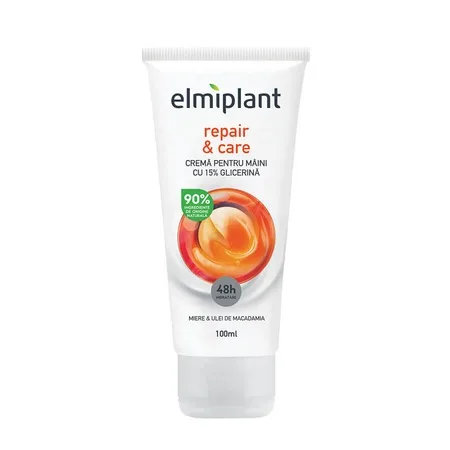 Cremă reparatoare de mâini cu miere și ulei de macadamia, 100 ml, Elmiplant — preț și oferte