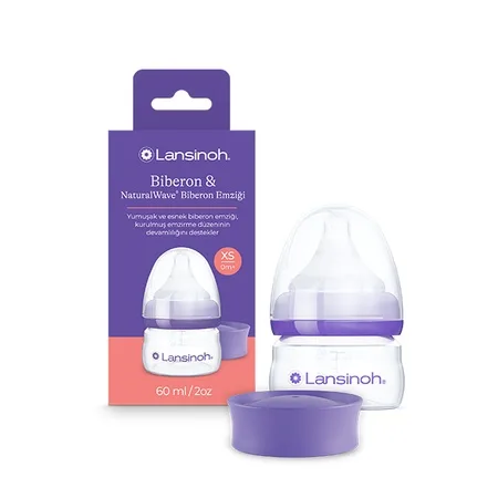 Biberon cu Tetină NaturalWave, 0 luni+, XS, 60 ml, Lansinoh — preț și oferte