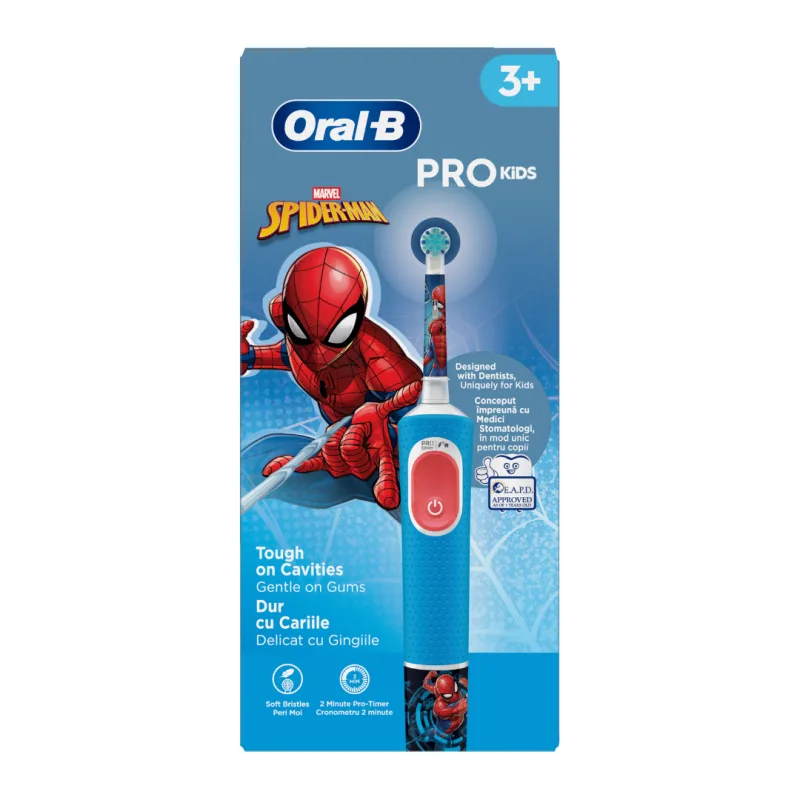 Periuta de dinti electrica Vitality Pro Kids Spider-Man, pentru copii 3+ ani, Oral-B ORAL B — preț și oferte