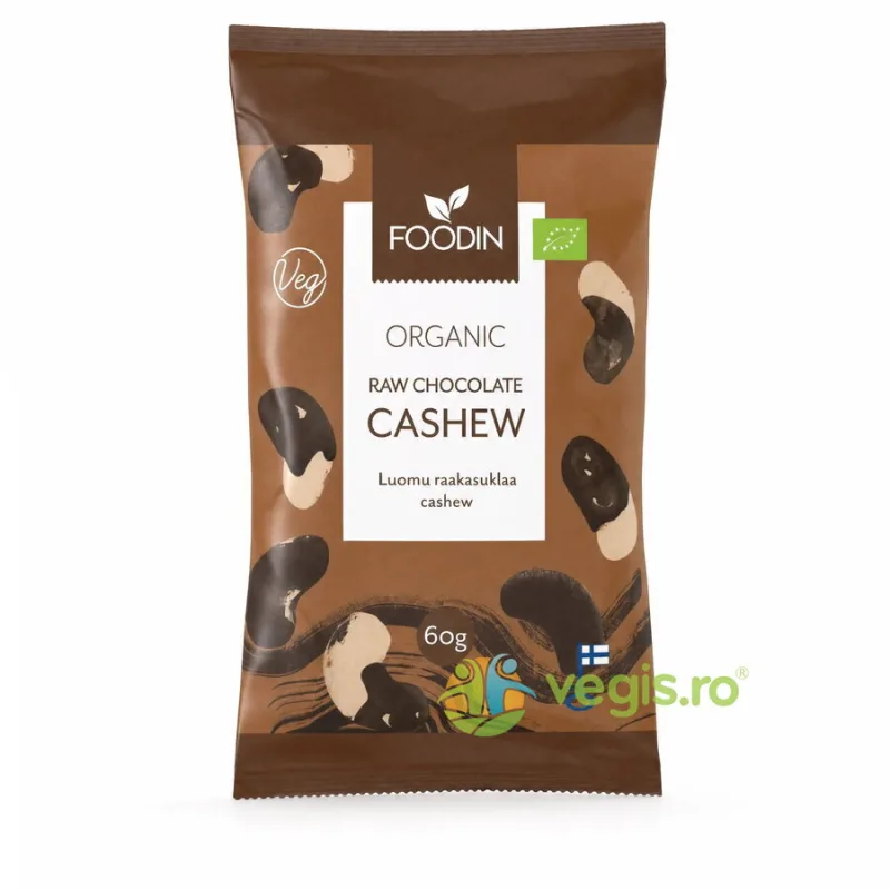 Caju in Ciocolata Raw Ecologic/Bio 60g FOODIN — preț și oferte