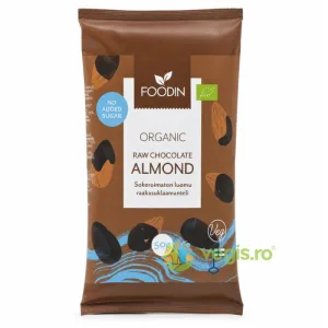 Migdale in Ciocolata Raw fara Zahar Adaugat Ecologica/Bio 50g