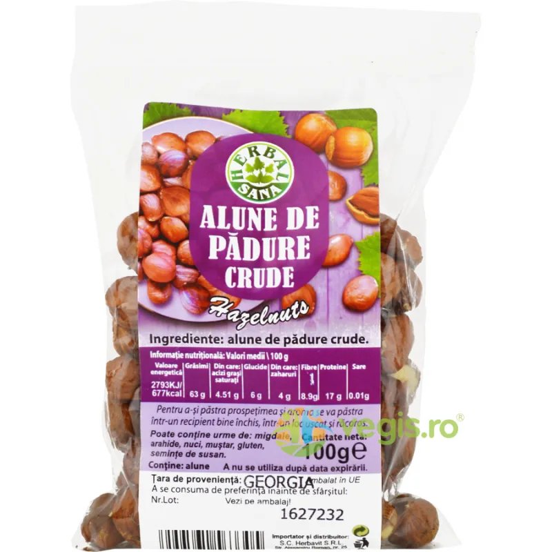 Alune de Padure Crude 100g Herbavit — preț și oferte