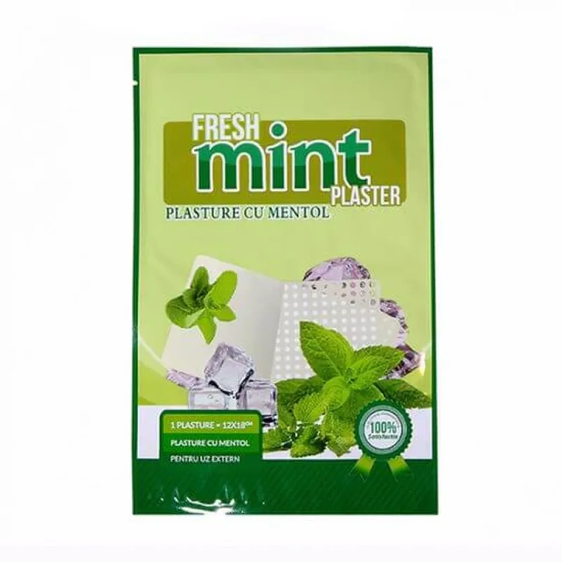 Plasture cu Mentol- fresh mint 12 cm X 18 cm 1 buc. Henan Kangdi HENAN KANGDI MEDICAL — preț și oferte