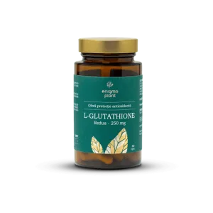 L-Glutathione redus 250 mg, oferă protecție antioxidantă, 60 capsule