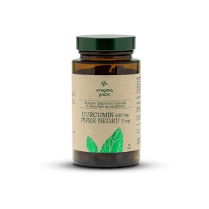 Curcumin cu Piperină, susține răspunsul natural la stres fizic și emoțional, 60 capsule