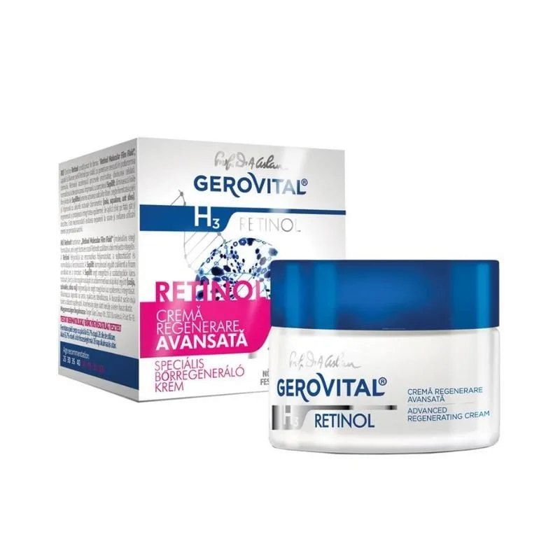 Crema pentru regenerare avansata H3 Retinol, 50 ml, Gerovital FARMEC — preț și oferte