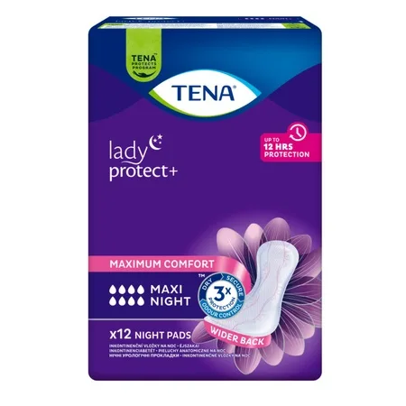 Absorbant pentru controlul incontinentei Lady Protect Maxi Night, 12 bucăți, Tena — preț și oferte