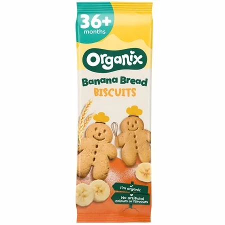 Biscuiti Bio cu banană, 36 luni+, Organix — preț și oferte