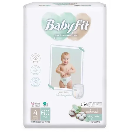 Scutece tip chilot Jumbo Maxi, Nr. 4, 7-14 kg, 60 bucăți, Babyfit — preț și oferte