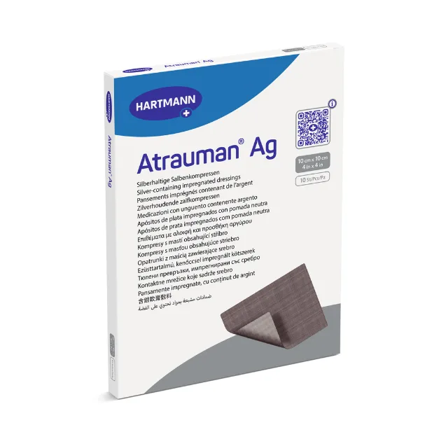 Pansament cu ioni de argint Atrauman Ag 10*10 cm, 10 bucati, HartMann — preț și oferte