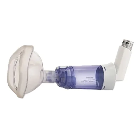 Cameră de retenție antistatica cu supapă și mască pediatrica 5 ani+ Respironics Optichamber Diamond, 1 bucată, Philips — preț și oferte