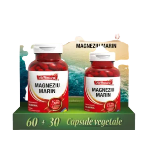 Pachet Magneziu Marin, 60 + 30 capsule, AdNatura