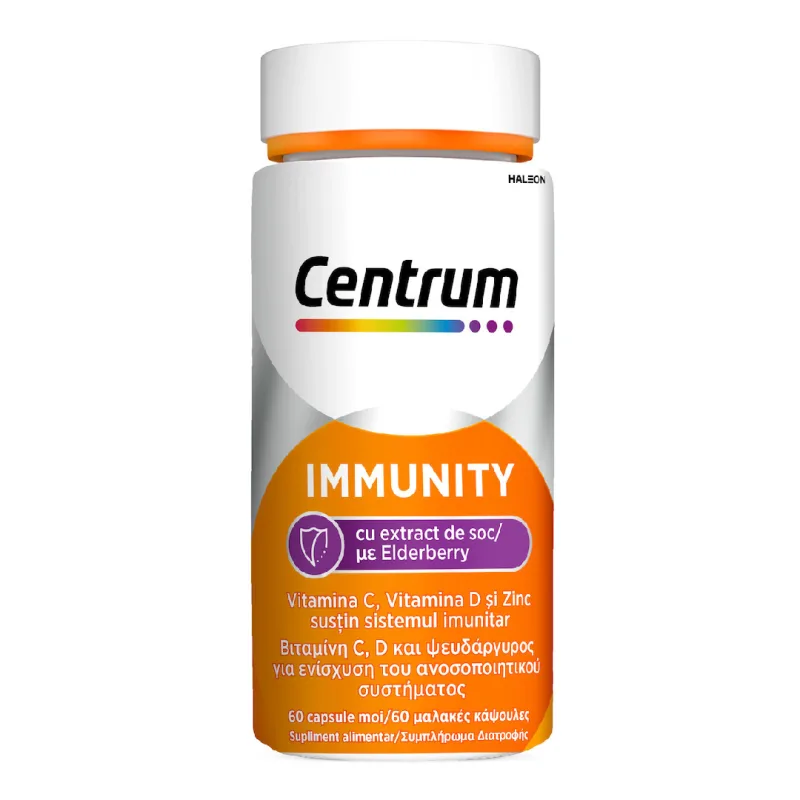 Immunity cu extract de soc, 60 capsule, Centrum — preț și oferte