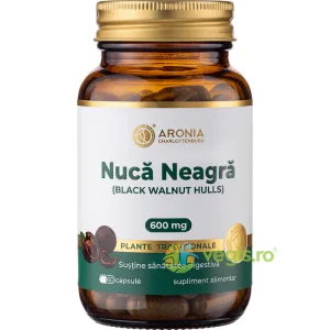 Nuca Neagra (Black Ealnut Hulls) 600mg pentru Sanatatea Digestiva si Echilibru Intestinal 60cps