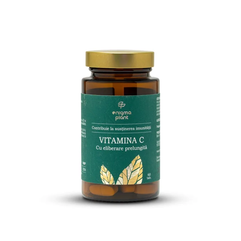 Vitamina C cu eliberare prelungită, contribuie la susținerea imunității, 60 tab Enigma Plant — preț și oferte