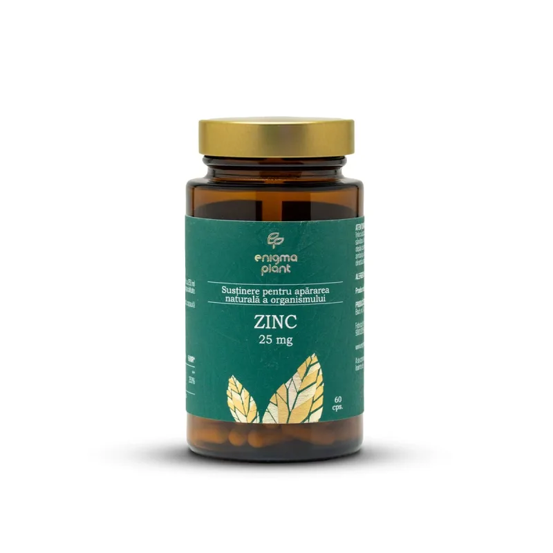 Zinc 25 mg, susținere pentru apărarea naturală a organismului, 60 capsule Enigma Plant — preț și oferte