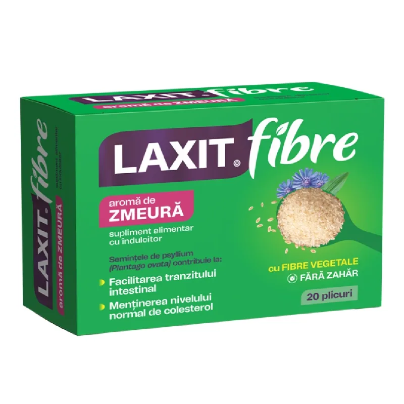 Laxit Fibre aroma de zmeura, 20 plicuri, Fiterman Pharma — preț și oferte