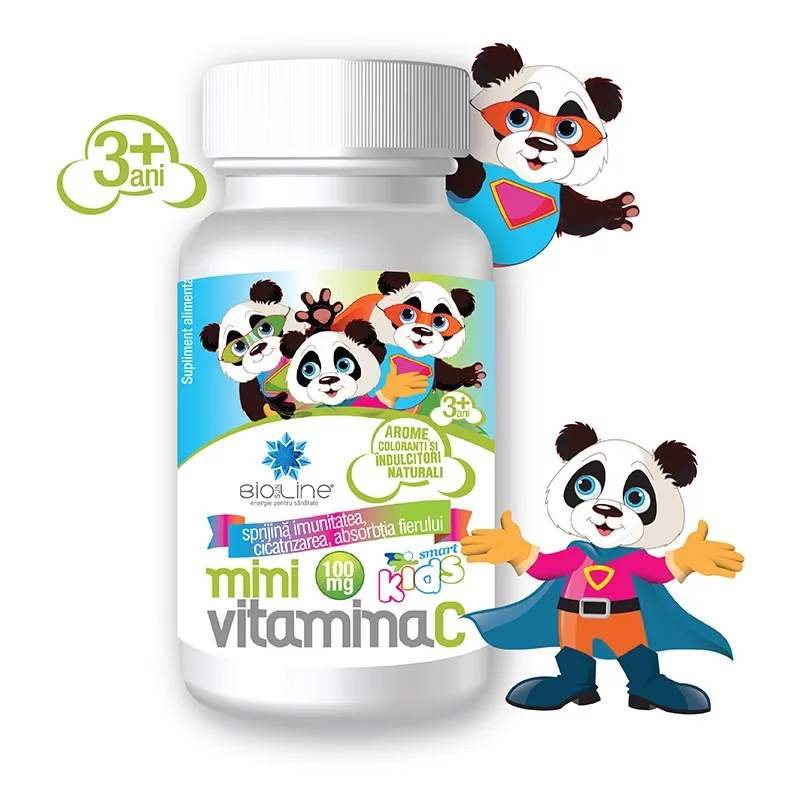 Mini Vitamina C Ursuleti 30 compr. supt BIosunline  Helcor — preț și oferte