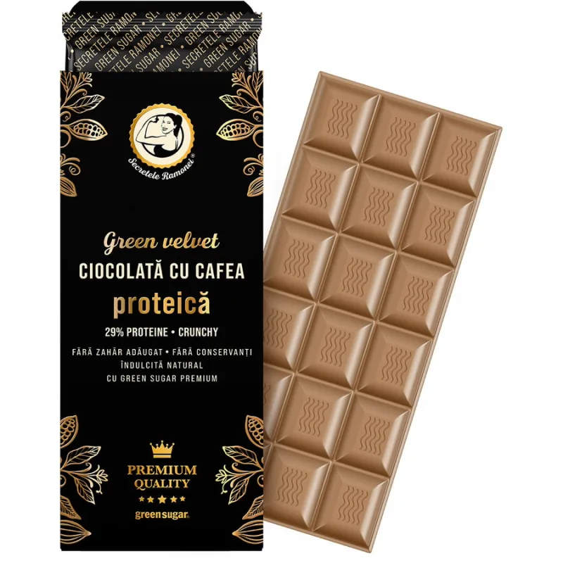 Green Velvet Ciocolata cu Cafea Proteica Secretele Ramonei 100g REMEDIA — preț și oferte
