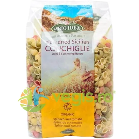 Paste Conchiglie Tricolore din Grau Dur Sicilian Ecologice/Bio 500g LA BIO IDEA — preț și oferte