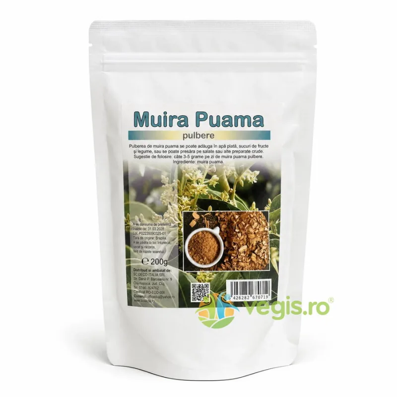 Muira Puama Pulbere Ecologica/Bio 200g Deco Italia — preț și oferte