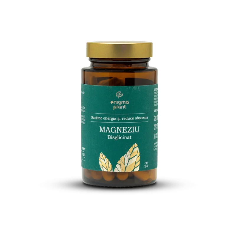Magneziu Bisglicinat, susține energia și reduce oboseala, 60 capsule, Enigma Plant — preț și oferte