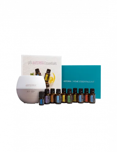 Kit complet cu difuzor Petal 2.0 si cele mai uzuale 10 uleiuri esentiale doTerra Home Essential Kit — preț și oferte