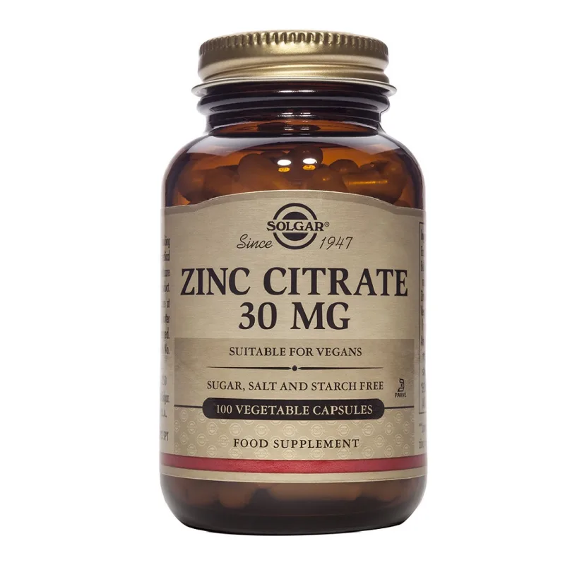 Zinc Citrate, 30 mg, 100 capsule, Solgar — preț și oferte