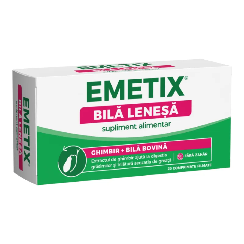 Emetix bila lenesa, 20 comprimate, Fiterman Pharma — preț și oferte