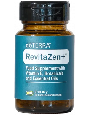 Supliment alimentar cu vitamina E, plante și uleiuri esențiale, RevitaZen+, doTERRA, 30 capsule