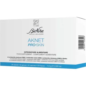 Supliment alimentar Bionike Aknet Pro Skin, 30 capsule, alb-albastru