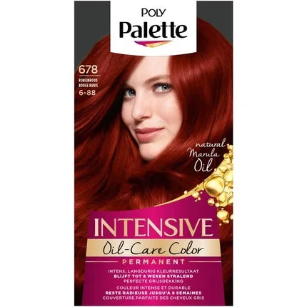 Vopsea de păr, Poly Palette, Ruby Red 678, intensitate vibrantă — preț și oferte