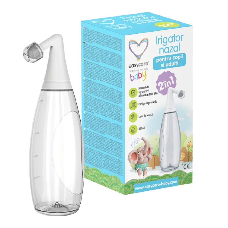 Irigator nazal 2in1 copii+adulti, 400 ml, Easycare Baby — preț și oferte