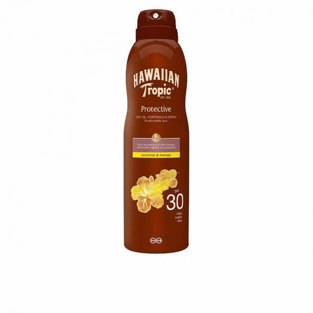 Spray protecție solară, Hawaiian Tropic, SPF 30, 177 ml, maro — preț și oferte