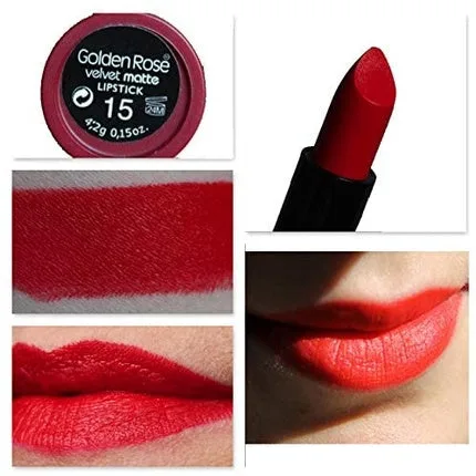 Ruj Velvet Matte Golden Rose Color 15, roșu intens — preț și oferte